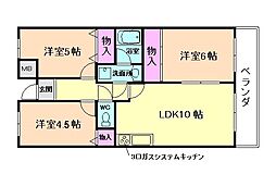 ライフイン水月 3LDKの間取図画像