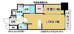 ファーストフィオーレ川西プリモ 1LDKの間取図画像