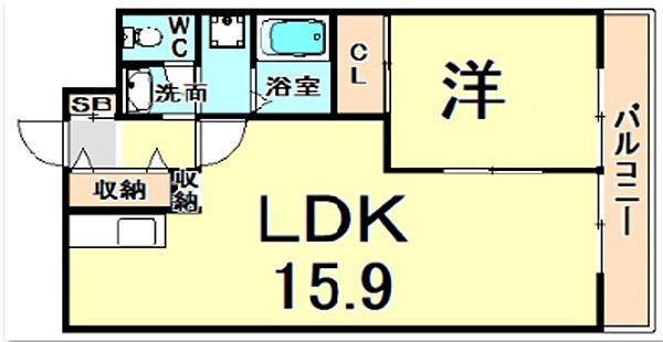 兵庫県尼崎市東難波町３丁目(賃貸マンション1LDK・2階・50.00㎡)の写真 その2