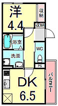 兵庫県尼崎市宮内町２丁目（賃貸アパート1DK・3階・30.72㎡） その2