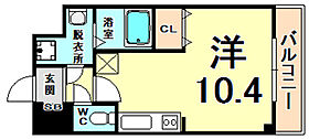 兵庫県尼崎市西本町８丁目（賃貸マンション1R・4階・27.65㎡） その2