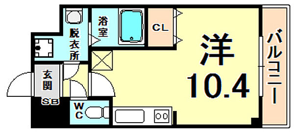 兵庫県尼崎市西本町８丁目(賃貸マンション1R・4階・27.65㎡)の写真 その2