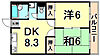 市隆ハイツ塚口4階4.1万円