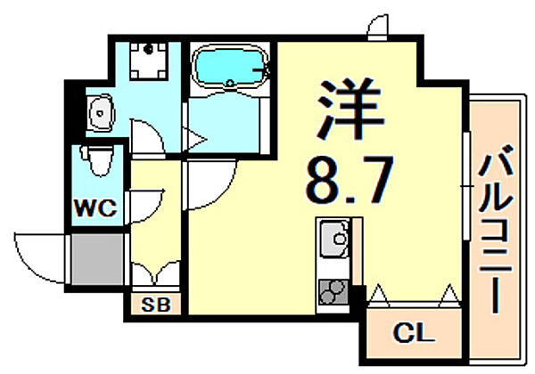 兵庫県伊丹市中央２丁目(賃貸マンション1R・3階・25.88㎡)の写真 その2