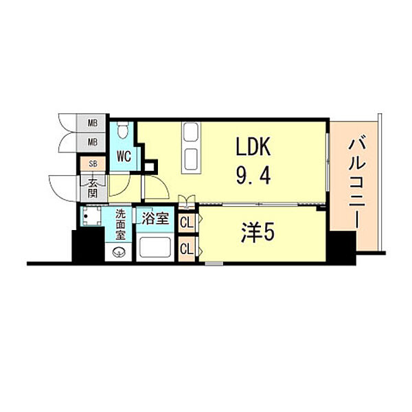 兵庫県尼崎市東難波町５丁目(賃貸マンション1LDK・6階・35.62㎡)の写真 その2