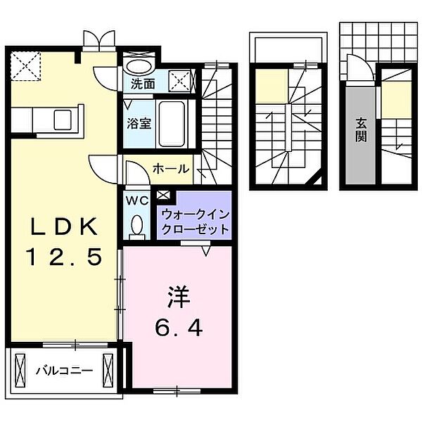 兵庫県伊丹市北伊丹４丁目(賃貸アパート1LDK・3階・54.16㎡)の写真 その2