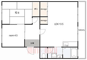 兵庫県尼崎市富松町４丁目（賃貸マンション2LDK・4階・57.57㎡） その2