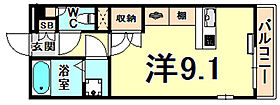 兵庫県尼崎市南武庫之荘８丁目（賃貸マンション1R・1階・26.84㎡） その2