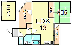 兵庫県尼崎市南武庫之荘３丁目（賃貸マンション1LDK・5階・33.00㎡） その2