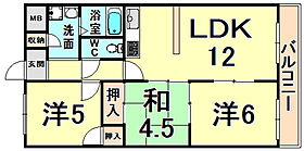 兵庫県尼崎市南武庫之荘２丁目（賃貸マンション3LDK・3階・62.00㎡） その2