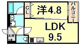 兵庫県尼崎市富松町１丁目（賃貸アパート1LDK・1階・34.62㎡） その2