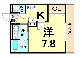 兵庫県尼崎市宮内町１丁目（賃貸マンション1K・1階・26.37㎡） その2