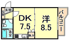 兵庫県伊丹市稲野町２丁目（賃貸マンション1DK・3階・32.64㎡） その2