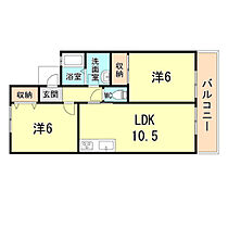 兵庫県尼崎市猪名寺１丁目（賃貸アパート2LDK・2階・50.00㎡） その2