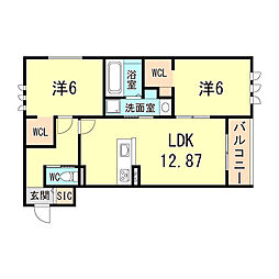 間取図画像 2LDK