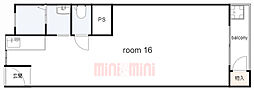 マンション大谷 ワンルームの間取図画像