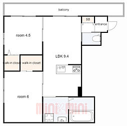 ロワゾブルー甲子園 2階
