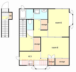 深江北町ハイツ 2階