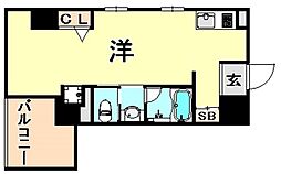 ワコーレヴィータ下沢通 3階ワンルームの間取り