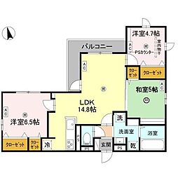 クラシスト甲子園一番町II 3LDKの間取図画像