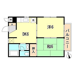 間取図画像 2DK