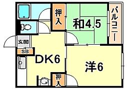 間取図画像 2DK