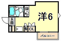 ハママンション ワンルームの間取図画像