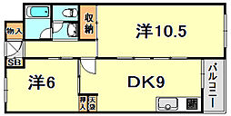 間取図画像 2DK