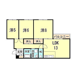 間取図画像 3LDK