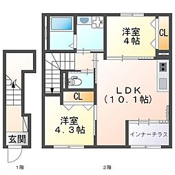 アルバ西岡本 2階/203