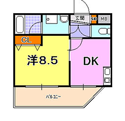 間取図画像 1DK
