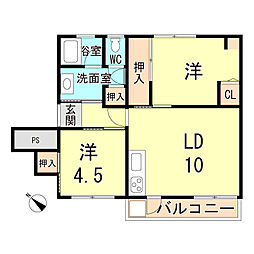 神陵台厚生年金住宅5号棟 4階