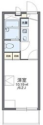 レオパレスカサグランデII 2階1Kの間取り