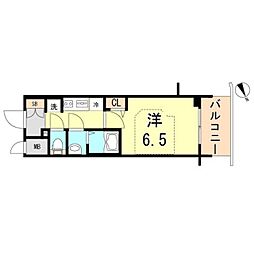 プレサンス　ＴＨＥ　神戸 7階1Kの間取り