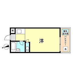 ドルム芦屋川 ワンルームの間取図画像