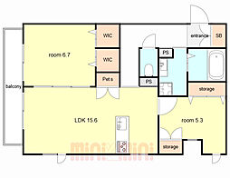 間取図画像 2LDK