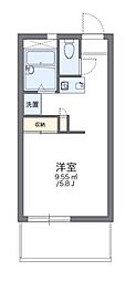 レオパレスマルヤ ワンルームの間取図画像