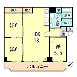 サンヴェール朝霧ヶ丘A棟 1階/107