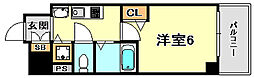 プレサンス神戸西スパークリング ワンルームの間取図画像