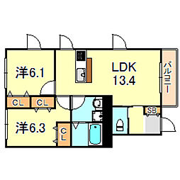 ヘーベルコート西島 1階/103