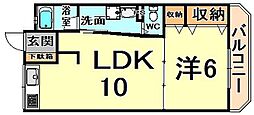 丸永マンション 1LDKの間取図画像
