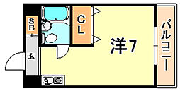 サムティ灘駅前 ワンルームの間取図画像