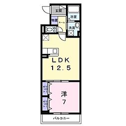 ヒカルサ尼崎神崎町 1LDKの間取図画像