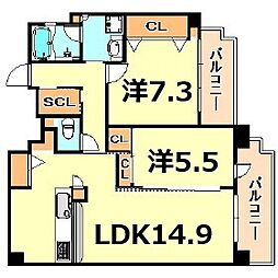 間取図画像 2LDK