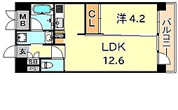 LUKICIA神戸 1LDKの間取図画像