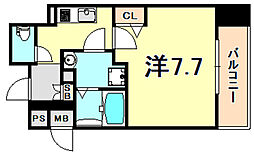 プレサンス神戸元町ベルシオン 1Kの間取図画像