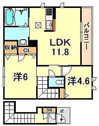 シャーメゾン福田 2階