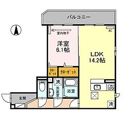 グランドメゾン 1LDKの間取図画像