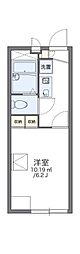 レオパレスGINGA 1Kの間取図画像