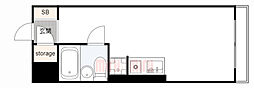 ダイドーメゾン塚口3 ワンルームの間取図画像